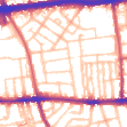 Daytime road noise heatmap for W12 0LA