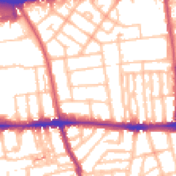 Daytime road noise heatmap for W12 0LL