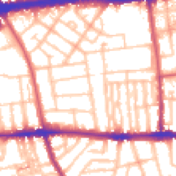 Daytime road noise heatmap for W12 0LX
