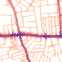 Daytime road noise heatmap for W12 0NE