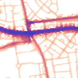 Daytime road noise heatmap for W12 0QD