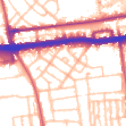 Daytime road noise heatmap for W12 0QG