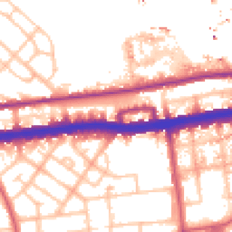 Daytime road noise heatmap for W12 0RB
