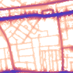 Daytime road noise heatmap for W12 0SR