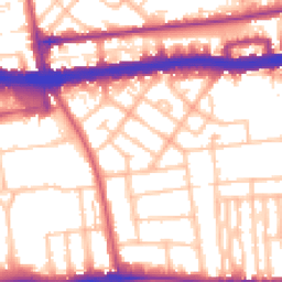 Daytime road noise heatmap for W12 0TG
