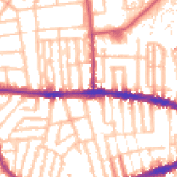 Daytime road noise heatmap for W12 7BQ