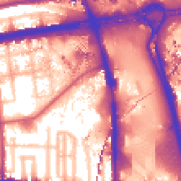 Daytime road noise heatmap for W12 7EA