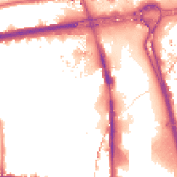 Night-time road noise heatmap for W12 7EA