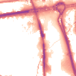 Night-time road noise heatmap for W12 7EE