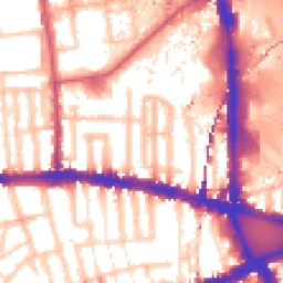 Daytime road noise heatmap for W12 7ER