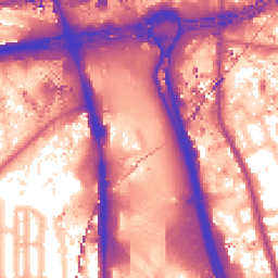 Daytime road noise heatmap for W12 7JF