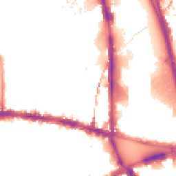 Night-time road noise heatmap for W12 7JL