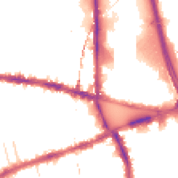 Night-time road noise heatmap for W12 7JU