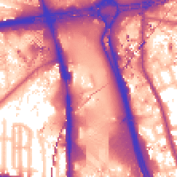 Daytime road noise heatmap for W12 7LF