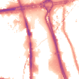 Night-time road noise heatmap for W12 7LG
