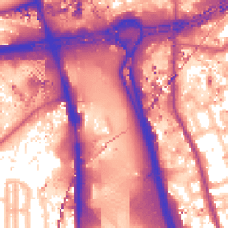 Daytime road noise heatmap for W12 7LR