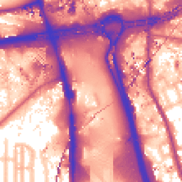 Daytime road noise heatmap for W12 7LU