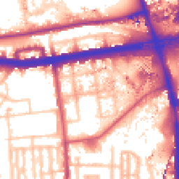 Daytime road noise heatmap for W12 7LX