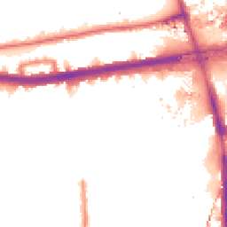 Night-time road noise heatmap for W12 7LX