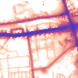 Daytime road noise heatmap for W12 7ND