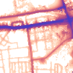 Daytime road noise heatmap for W12 7NG