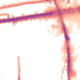Night-time road noise heatmap for W12 7QP