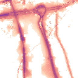 Night-time road noise heatmap for W12 7RG