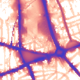 Daytime road noise heatmap for W12 8AG