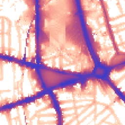 Daytime road noise heatmap for W12 8AJ