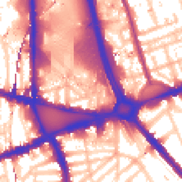 Daytime road noise heatmap for W12 8AX