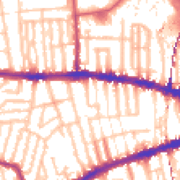 Daytime road noise heatmap for W12 8BA