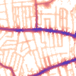 Daytime road noise heatmap for W12 8BG