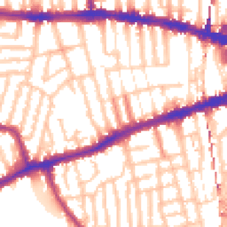 Daytime road noise heatmap for W12 8BN