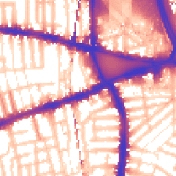 Daytime road noise heatmap for W12 8DN