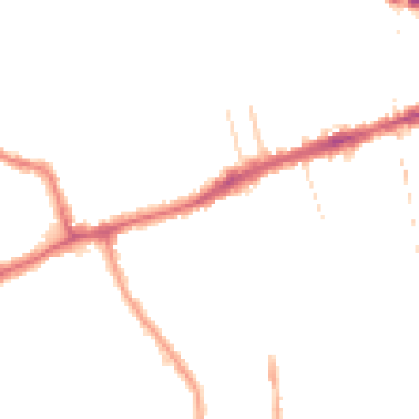 Night-time road noise heatmap for W12 8EP