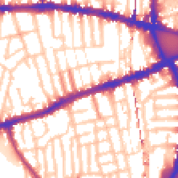 Daytime road noise heatmap for W12 8HH