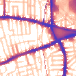 Daytime road noise heatmap for W12 8HR