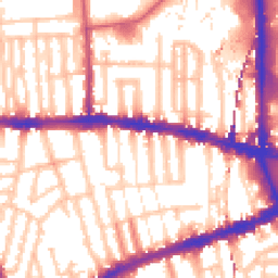 Daytime road noise heatmap for W12 8HU