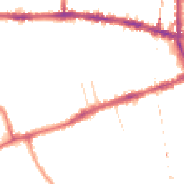 Night-time road noise heatmap for W12 8JE