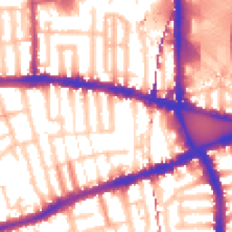 Daytime road noise heatmap for W12 8JJ