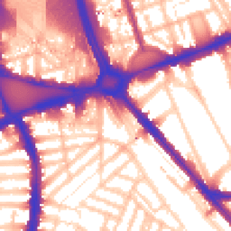 Daytime road noise heatmap for W12 8LE