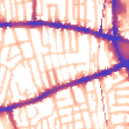 Daytime road noise heatmap for W12 8NZ
