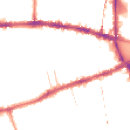 Night-time road noise heatmap for W12 8NZ