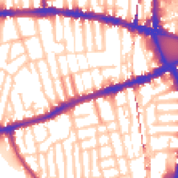 Daytime road noise heatmap for W12 8PA