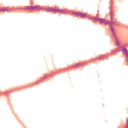 Night-time road noise heatmap for W12 8PA