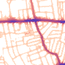 Daytime road noise heatmap for W12 9DZ