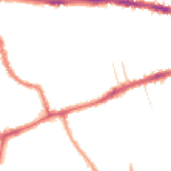 Night-time road noise heatmap for W12 9NH