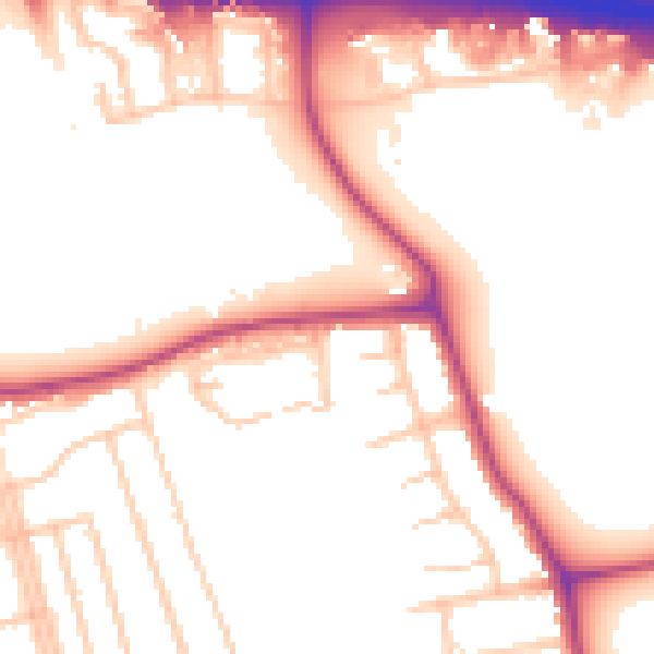 Daytime road noise heatmap for W13 0AA