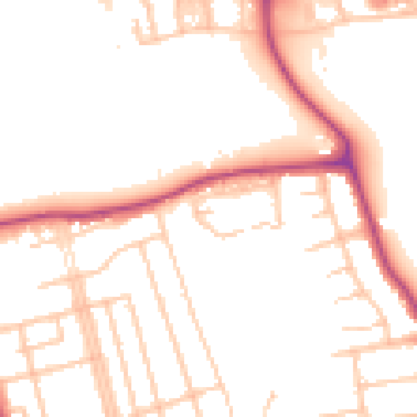 Daytime road noise heatmap for W13 0AD
