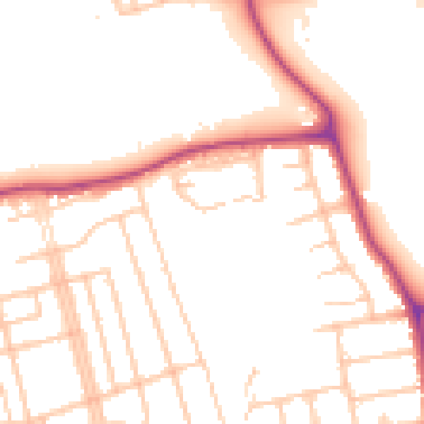 Daytime road noise heatmap for W13 0AN